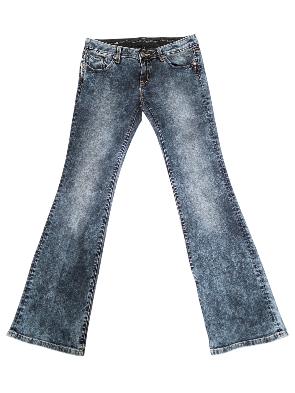 NWOT ReRock For Express Y2K Bootcut Low-rise Jeans Sz 6 US / 38 EUR McBling